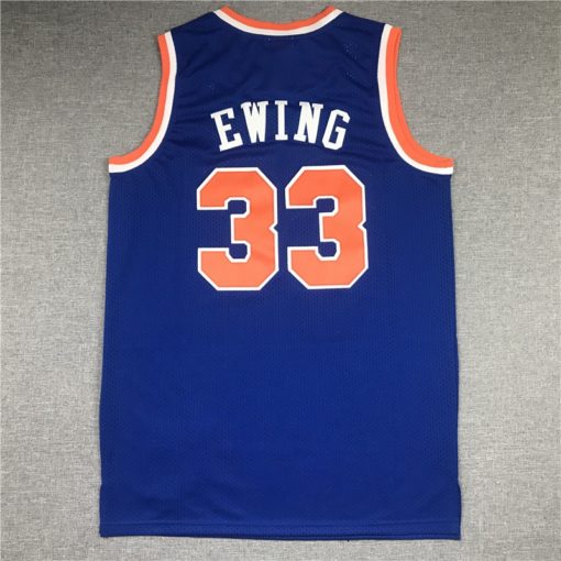 Patrick Ewing 33 New York Knicks Swingman Throwback Blue Jersey