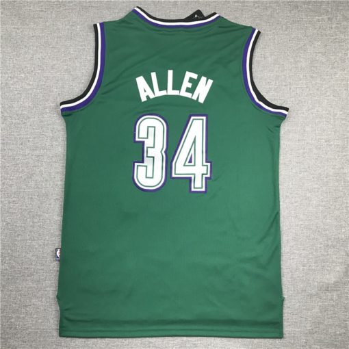 Ray Allen 34 Milwaukee Bucks 1996-97 Green Jersey