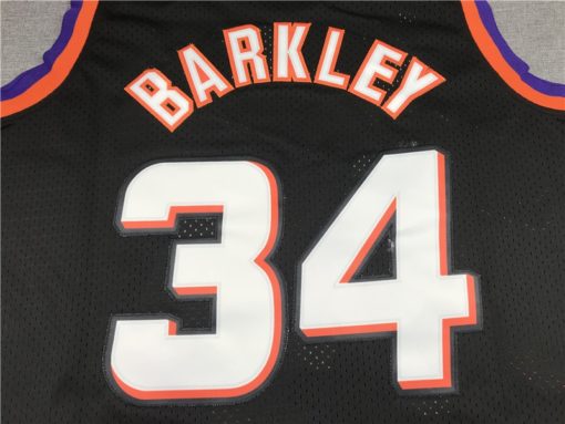 Charles Barkley 34 Phoenix Suns M&N Black Home Throwback Jersey