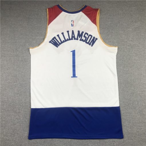 Zion Williamson 1 New Orleans Pelicans 2020/21 Swingman Jersey White – City Edition