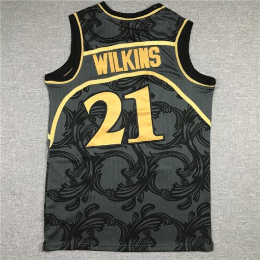 Dominique Wilkins 21 Atlanta Hawks 86-87 Retro Black Jersey