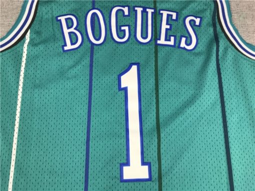 Tyrone Bogues 1 Charlotte Hornets 1992-93 Teal Hardwood Classics Jersey