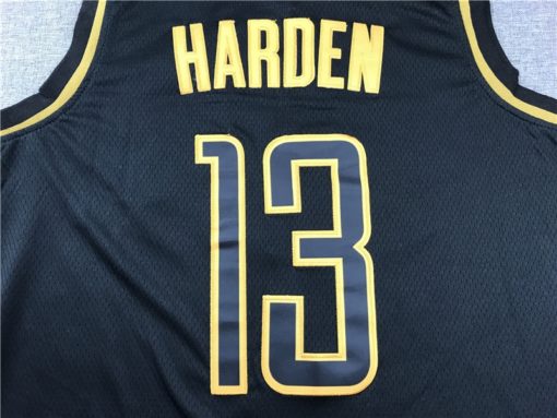 James Harden 13 Brooklyn Nets 2020 Golden Edition Limited Black Jersey