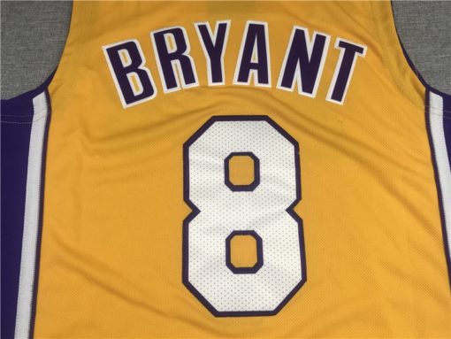 Kobe Bryant 8 Los Angeles Lakers HWC 2000-01 Road Finals Gold Jersey