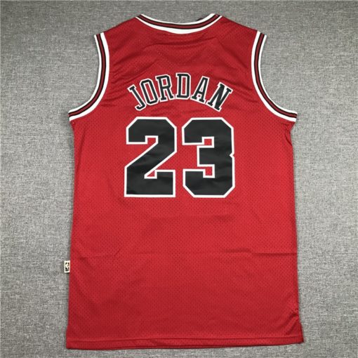 Michael Jordan 23 Bulls Red 1997-98 Finals Hardwood Classics Jersey