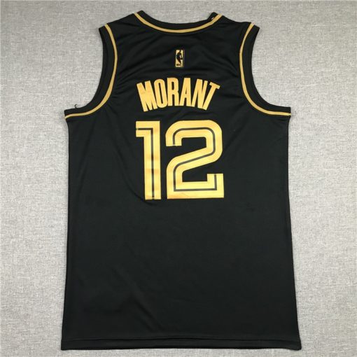 Ja Morant 12 Memphis Grizzlies Black Golden Edition Swingman Jersey