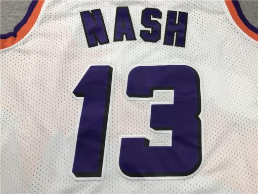 Steve Nash 13 Phoenix Suns White Throwback Jersey