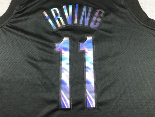 Kyrie Irving 11 Brooklyn Nets Black Iridescent Holographic Limited Edition Jersey