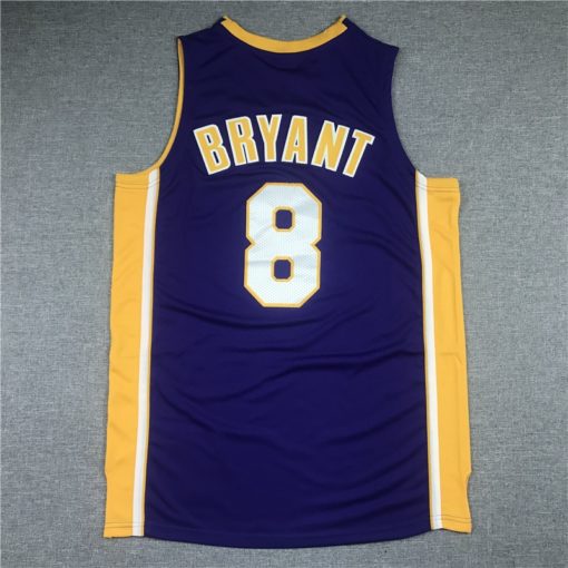 Kobe Bryant 8 Los Angeles Lakers Road Finals 2000-01 Purple Jersey