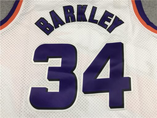 Charles Barkley 34 Phoenix Suns M&N White Home Throwback Jersey