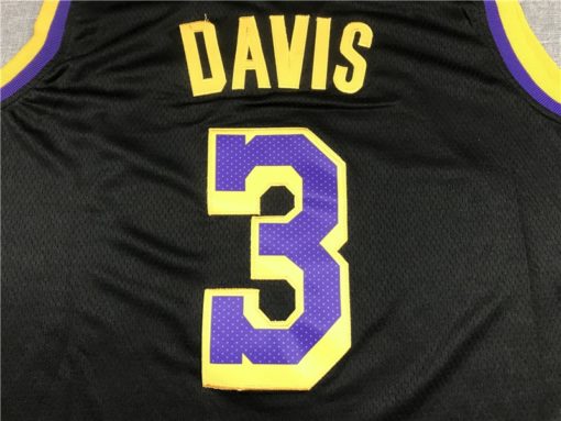 Anthony Davis 3 Los Angeles Lakers 2021 Black Earned Edition Jersey