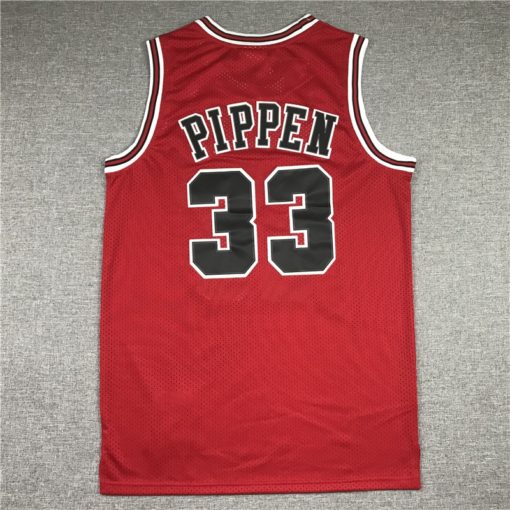 Scottie Pippen 33 Chicago Bulls M&N Red Final Swingman Jersey