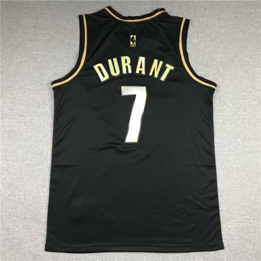 Kevin Durant 7 Brooklyn Nets Black Gold 2021 Swingman Jersey