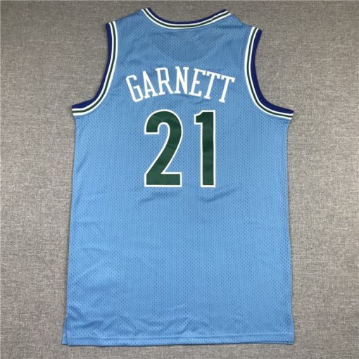 Kevin Garnett 21 Minnesota Timberwolves M&N Blue 1995-96 Classic Jersey