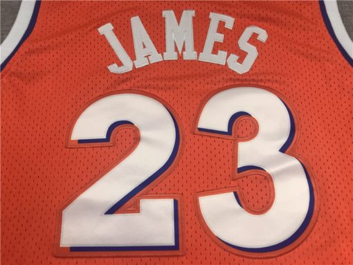 LeBron James 23 Cleveland Cavaliers Orange Hardwood Classics Swingman Jersey