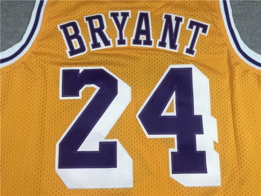 Kobe Bryant 24 Los Angeles Lakers 2007-08 Yellow Jersey