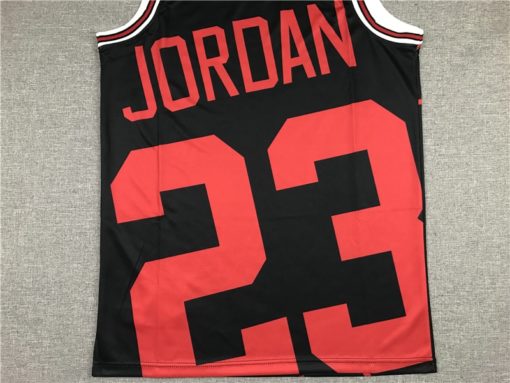 Michael Jordan 23 Chicago Bulls Retro Team Big Face Black Jerseys