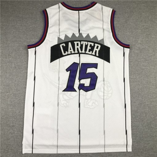 Vince Carter 15 Toronto Raptors White Throwback Swingman Jersey