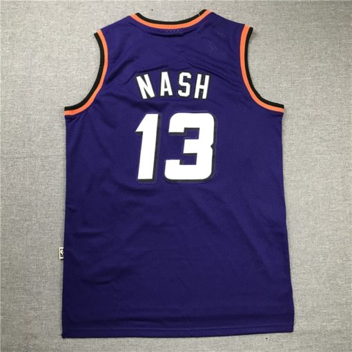 Steve Nash 13 Phoenix Suns Purple Throwback Jersey