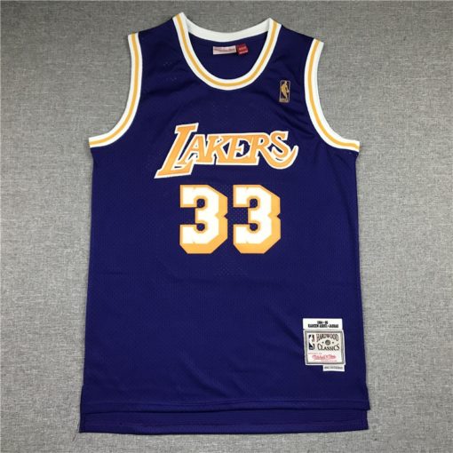 Abdul-Jabbar 33 Los Angeles Lakers Kareem Purple M&N Jersey