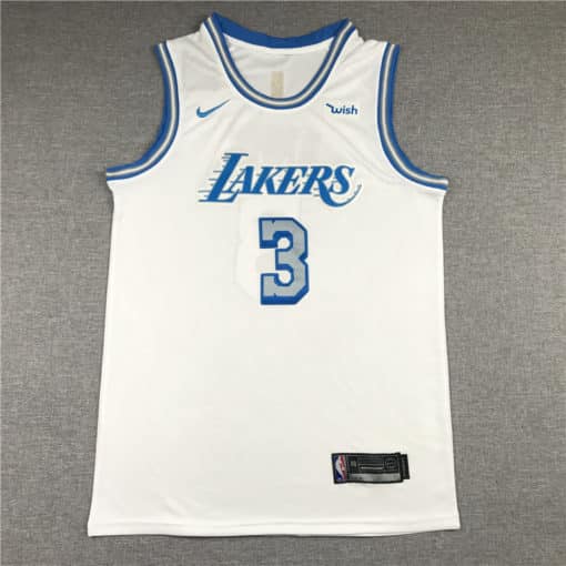 Anthony Davis 3 Los Angeles Lakers 2021 City Edition White Jersey