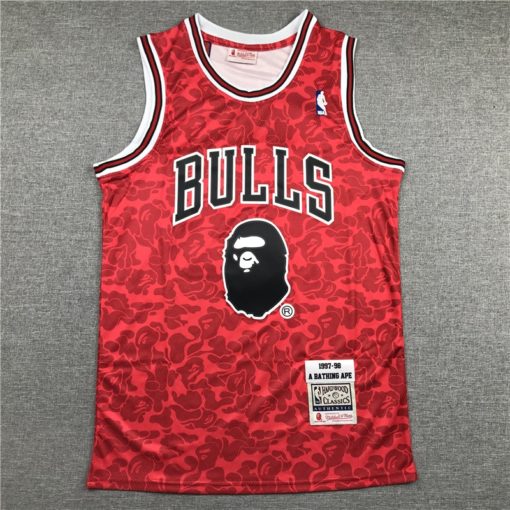 BAPE 93 Bulls ABC Basketball Red Swingman Jersey