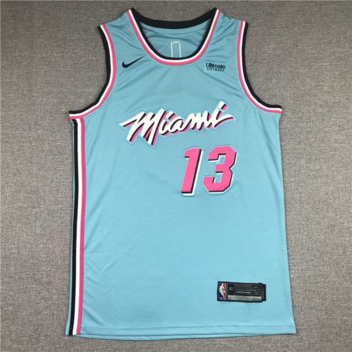 Bam Adebayo 13 Miami Heat 2020 Blue City Jersey