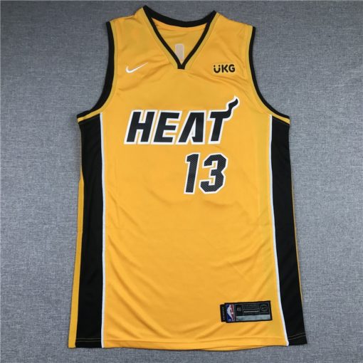 Bam Adebayo 13 Miami Heat 2021 Earned Yellow Jersey