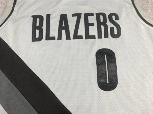 Damian Lillard 0 Portland Trail Blazers Gray 2021 Earned Edition Jersey