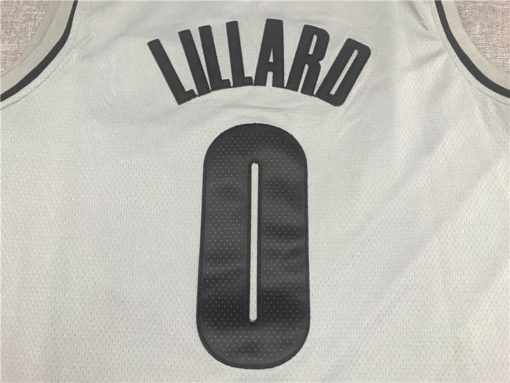 Damian Lillard 0 Portland Trail Blazers Gray 2021 Earned Edition Jersey