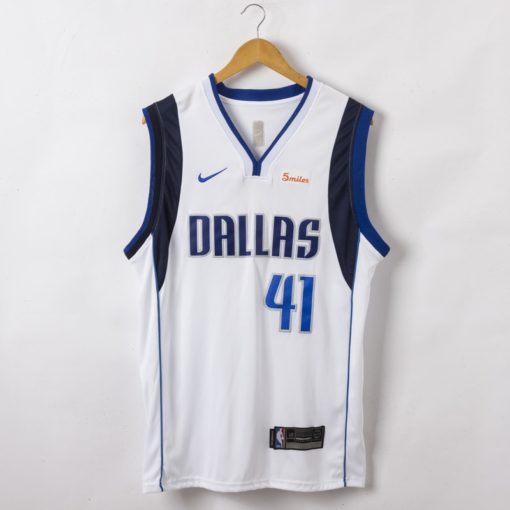 Dirk Nowitzki 41 Dallas Mavericks White Association Jersey