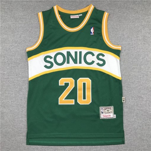 Gary Payton 20 Seattle SuperSonics 1994-95 Green Hardwood Classic Swingman Jersey