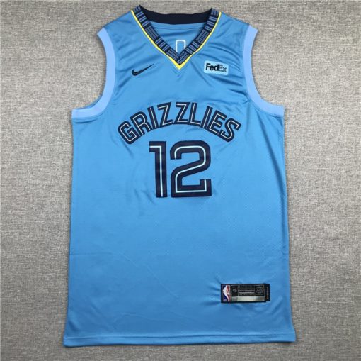 Ja Morant 12 Memphis Grizzlies 2020/21 Light Blue Statement Edition Jersey