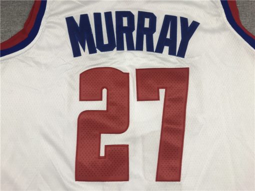 Jamal Murray 27 Denver Nuggets White 2020-21 Earned Edition Jersey