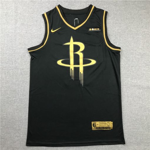 James Harden 13 Brooklyn Nets 2020 Golden Edition Limited Black Jersey