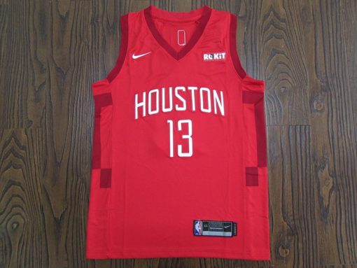 James Harden 13 Houston Rockets 2019 Red Earned Edition Swingman Jersey