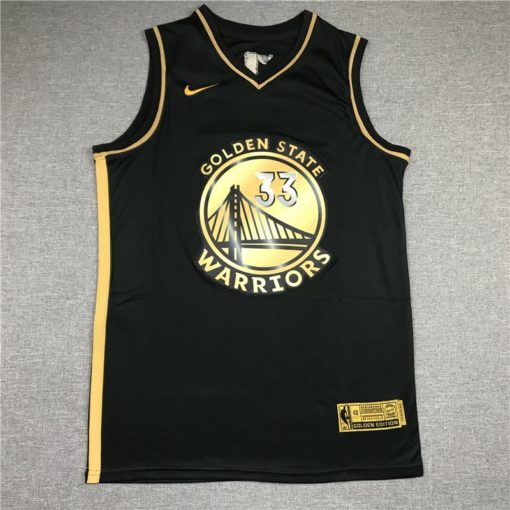 James Wiseman 33 Golden State Warriors 2020-21 Black Golden Edition Jersey