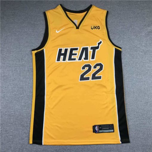 Jimmy Butler #22 Men's 2020-21 Miami Heat Yellow Jersey