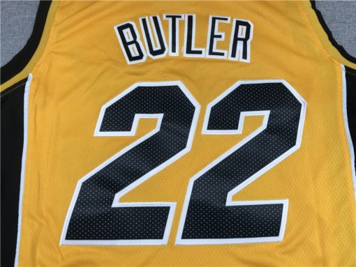 Jimmy Butler #22 Men's 2020-21 Miami Heat Yellow Jersey number