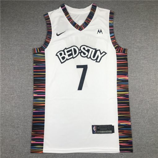 Kevin Durant 7 Brooklyn Nets 2021 Biggie City Edition White Jersey