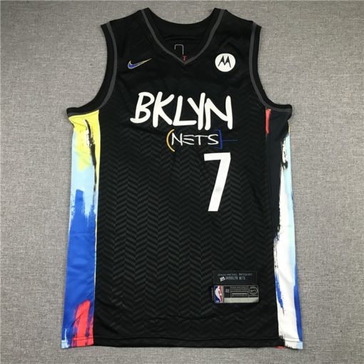 Kevin Durant 7 Brooklyn Nets 2021 Black City Edition Jersey