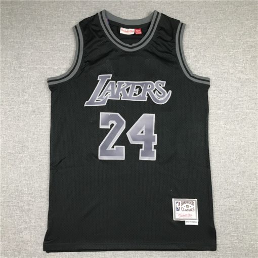 Kobe Bryant 24 Los Angeles Lakers M&N Retro Black Jersey