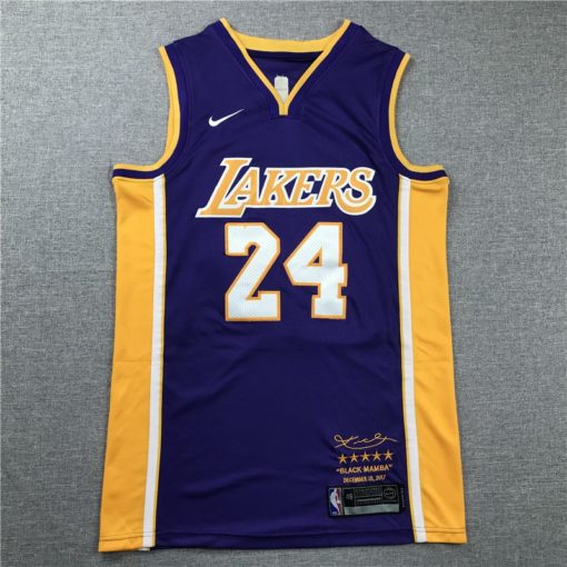 Kobe Bryant 24 Los Angeles Lakers Retro Retired Royal Edition Jersey