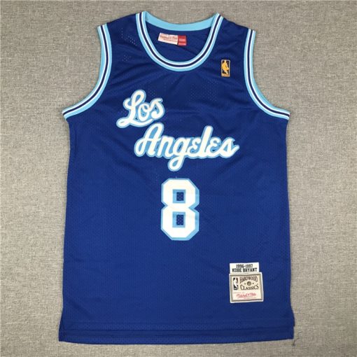 Kobe Bryant 8 Los Angeles Lakers Alternate 1996-97 Blue Jersey