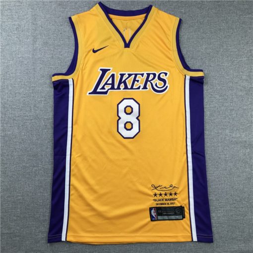 Kobe Bryant 8 Los Angeles Lakers Retro Retired Gold Edition Jersey