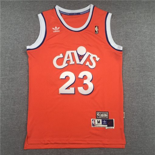 LeBron James 23 Cleveland Cavaliers Orange Hardwood Classics Swingman Jersey