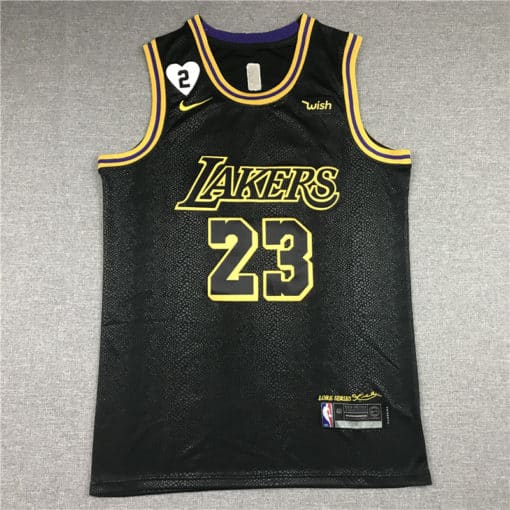 LeBron James 23 Los Angeles Lakers Black City Edition Jersey Love Path