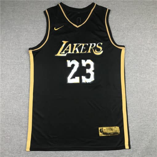 LeBron James 23 Los Angeles Lakers Black Golden 2020-21 Limited Edition Jersey