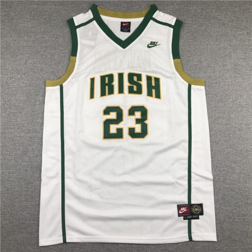 Lebron James 23 St Vincent St Mary Irish High School Swingman Jersey White