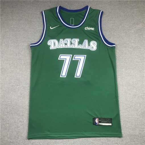 Luka Doncic 77 Dallas Mavericks Green 2020-21 Classic Edition Jersey